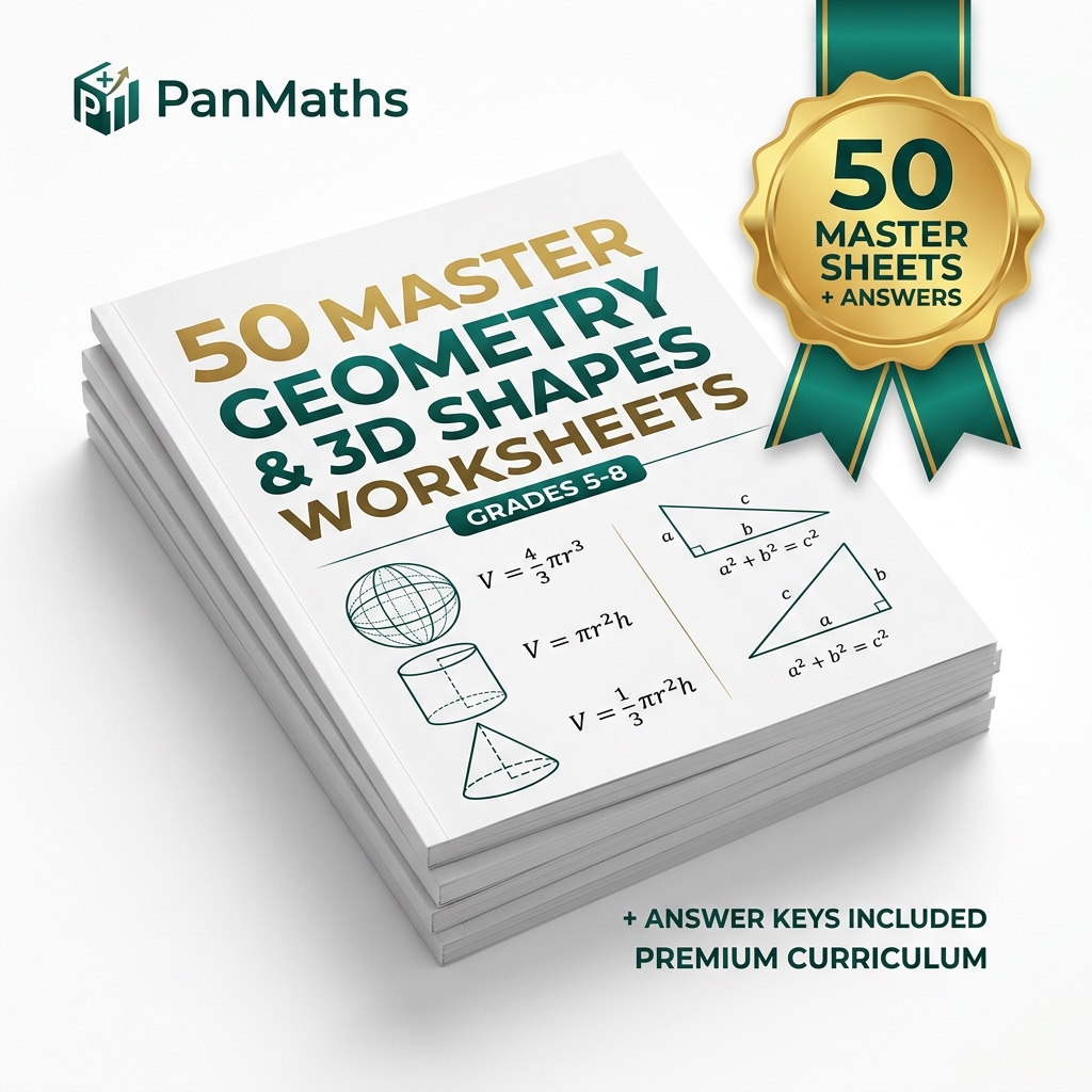 Geometry & 3D Shapes 50-Worksheet Master Workbook