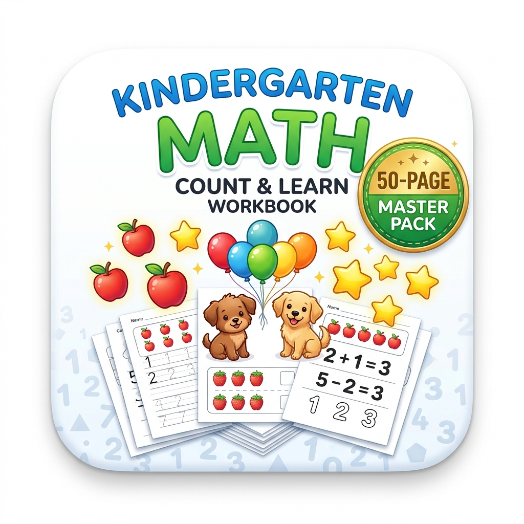 Kindergarten 50-Worksheet Master Workbook