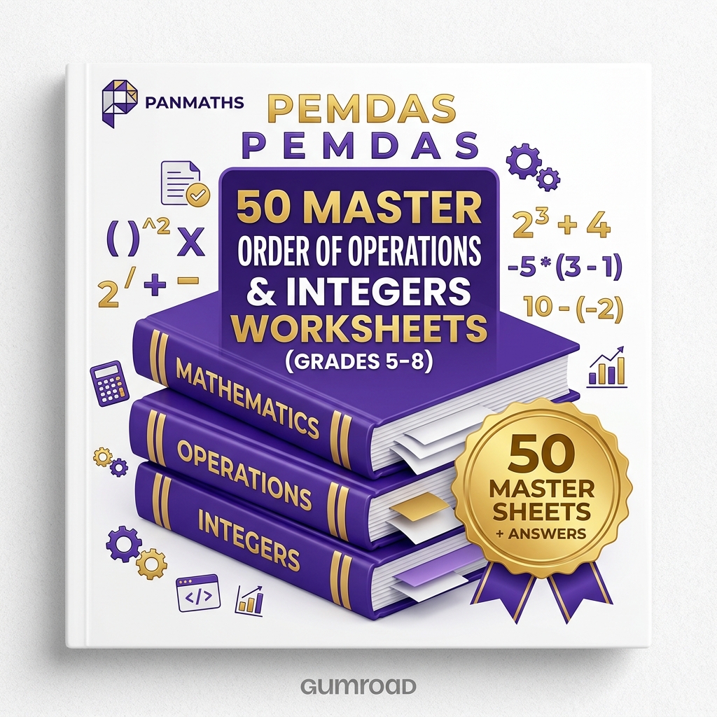 Arithmetic & PEMDAS 50-Worksheet Master Workbook